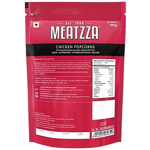 Meatzza Chicken - Popcorn, 500 g